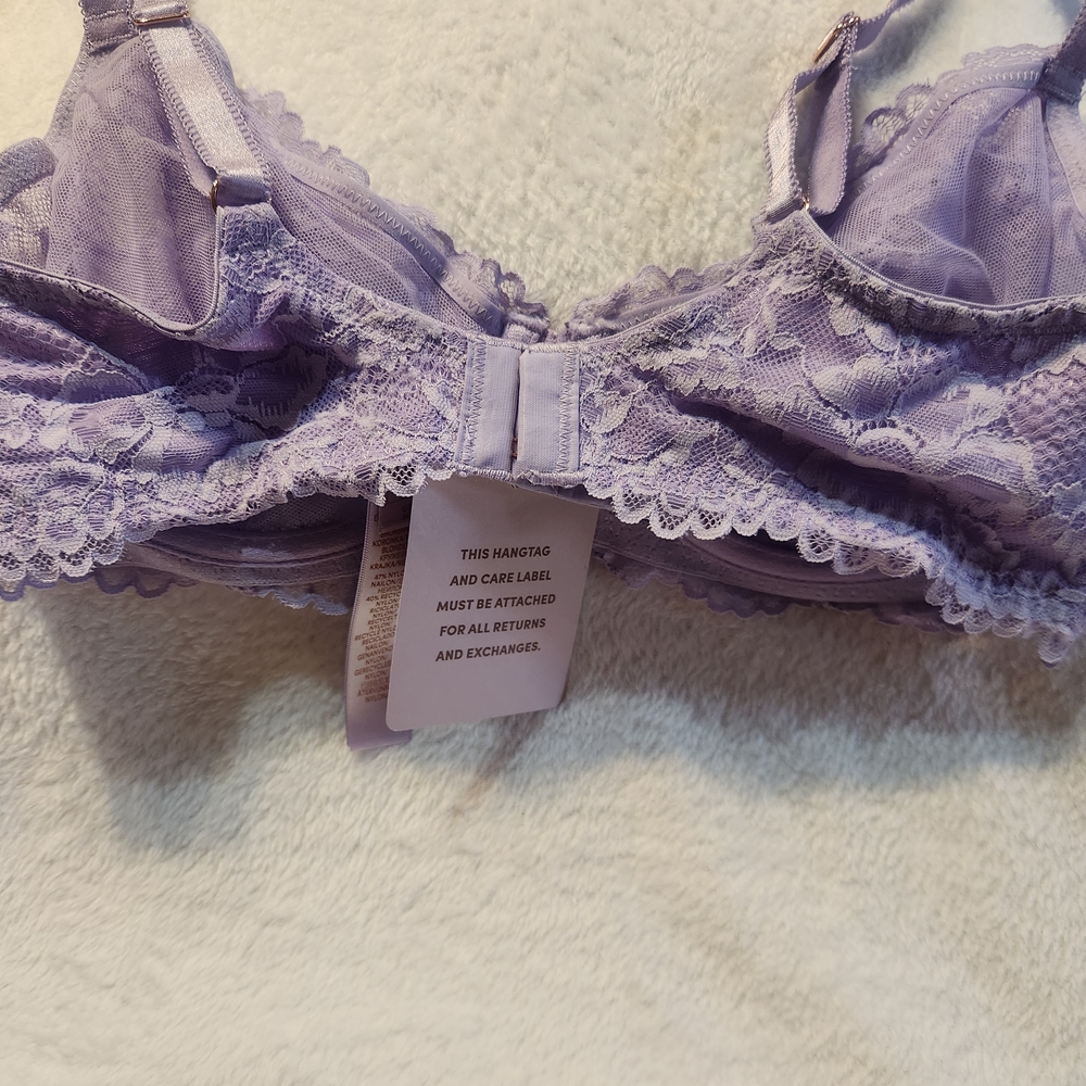 Savage X Fenty Lace Bra in Light Purple - Picture 7 of 14